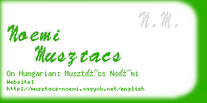 noemi musztacs business card